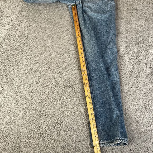 LL Bean Double L Flannel Lined Jeans Mens 34x32 Blue Denim Pants Outdoor Work - Picture 10 of 11